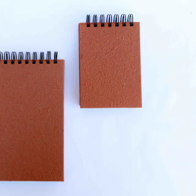 Kit com 2 blocos de notas artesanais sem pauta papel reciclato