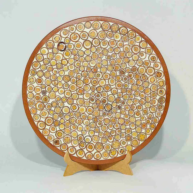 Bandeja giratória 43 cm (cipó e bambu)