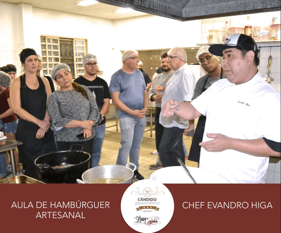 Aula de Hamburguer com Evandro Higa