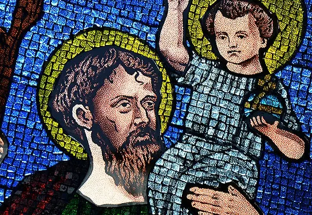 VITRAL RELIGIOSO SAO CRISTOVAO