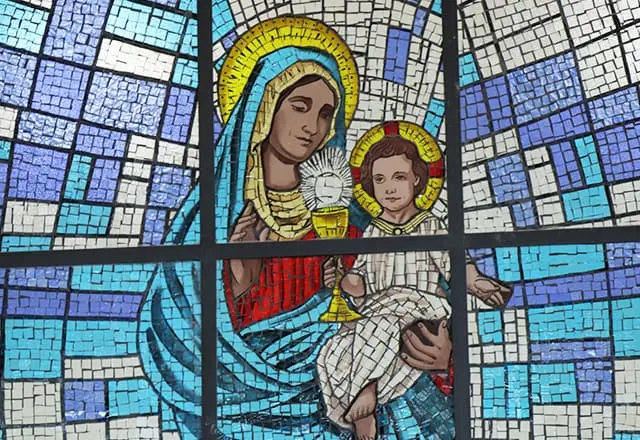 VITRAL PARA IGREJAS VIRGEM MARIA