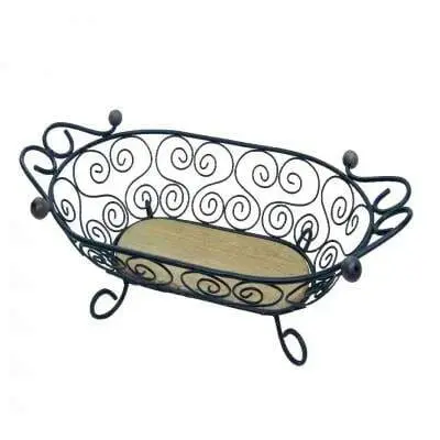 fruteira oval em ferro