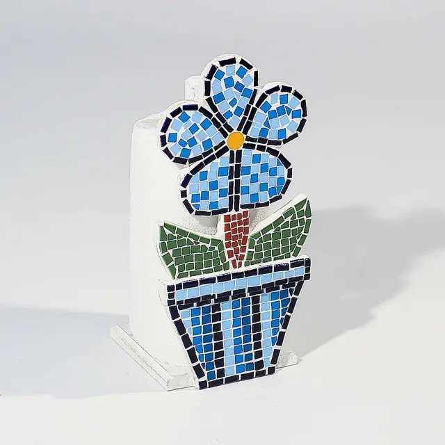 PORTA PAPEL TOALHA MARGARIDA AZUL ARTESANAL ONG